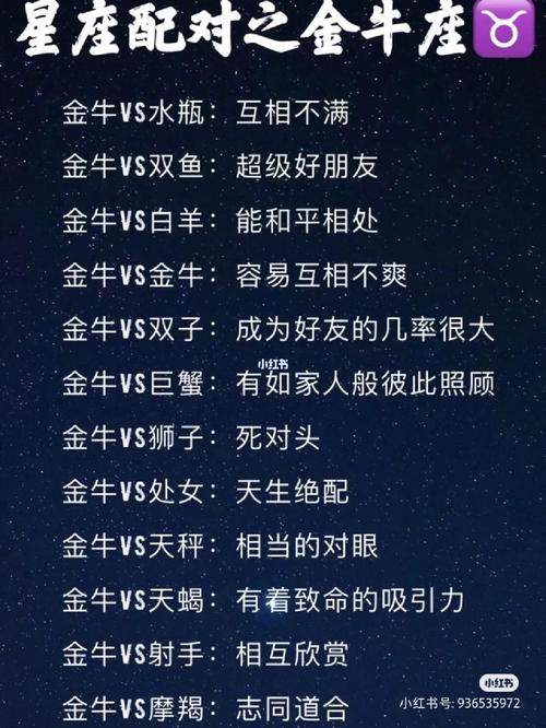 金牛座的最佳配对表，金牛座最佳配对表2023-第2张图片