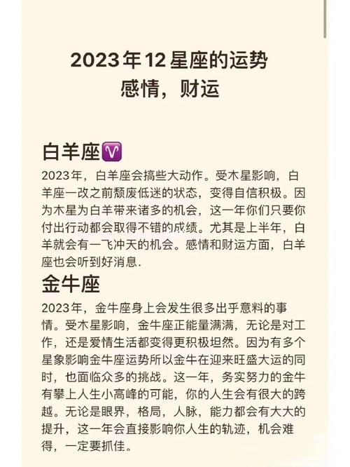 2023星座运势完整版 - 2023年星座-第3张图片